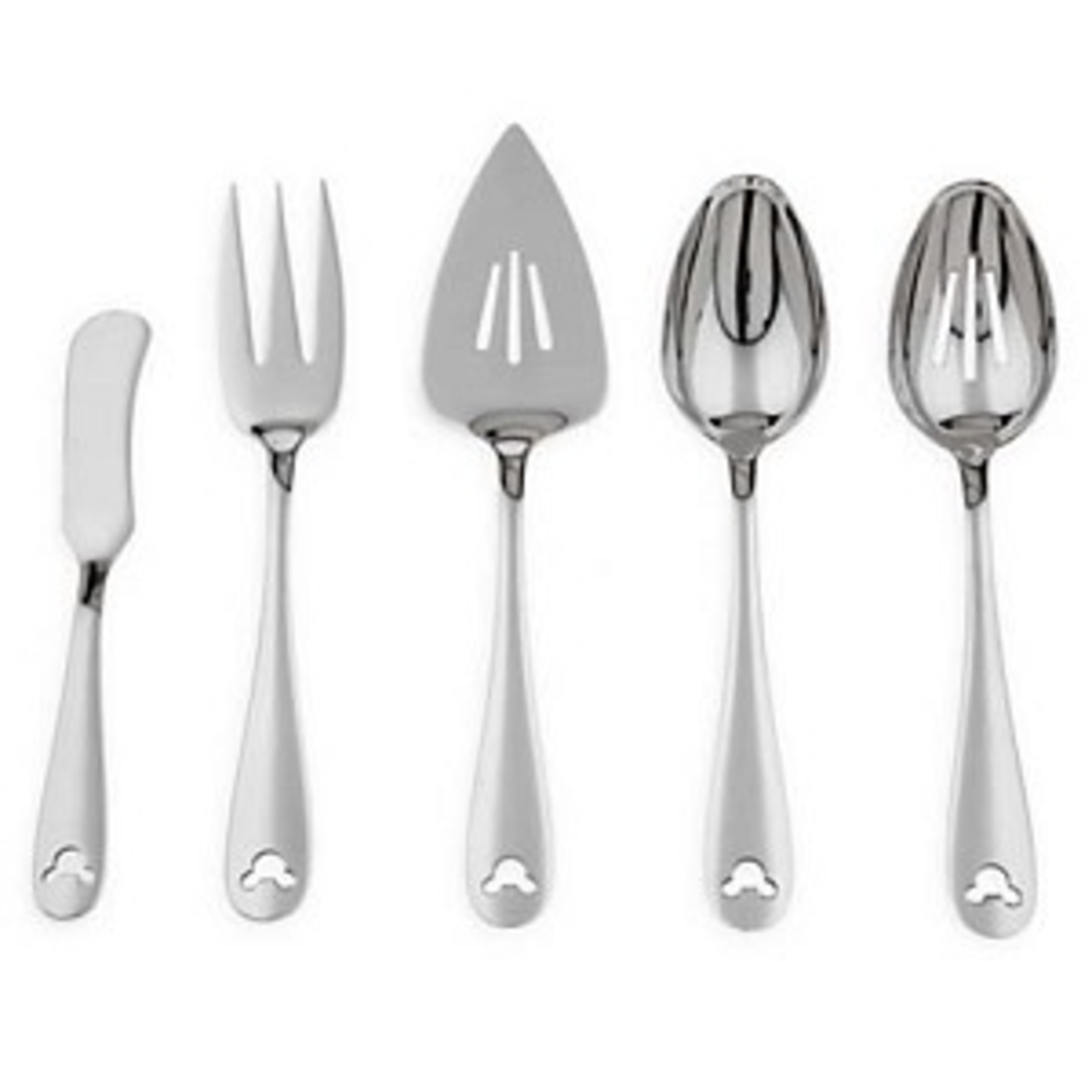 Disney Parks Exclusive Mickey Mouse Icon Flatware 5 Pc. Serving Set 